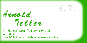 arnold teller business card